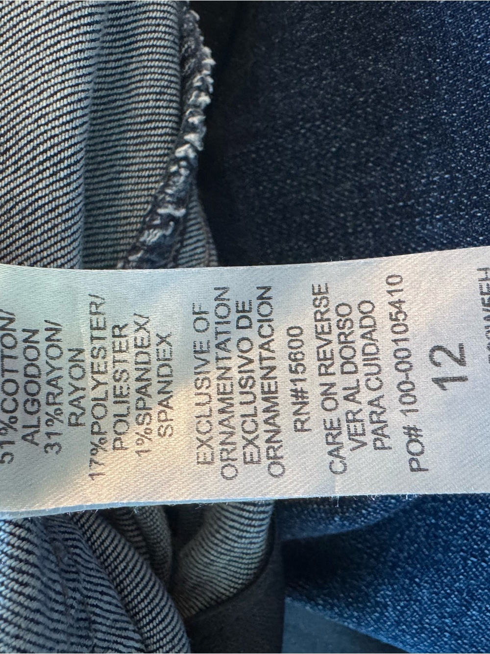 Democracy Dark Blue Straight Leg Jeans Women’s Size 12 - Picture 7 of 7